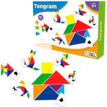 Quebra-Cabeça Geométrico Tangram Jogo Clássico Infantil Brinquedo Pedagógico Para Crianças 4 Anos+
