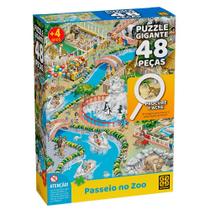 Quebra Cabeça Gigante 48 Peças Passeio no Zoo - Grow Quebra Cabeça Gigante 48 Peças Passeio no Zoo - Grow
