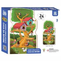 Quebra Cabeça Gigante Casa Na Árvore 24 Peças Grandes Em Madeira Puzzle Infantil Pedagógico Nig Brinquedos