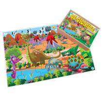 Quebra cabeça gigante dinossauro com 12 peças - simque - 615