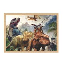 Quebra-Cabeça Gigante Dinossauros Brinquedo Educativo em MDF Quebra-Cabeça Gigante Dinossauros Brinquedo Educativo em MDF