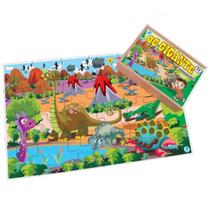 Quebra cabeça gigante dinossauros com 24 peças em madeira - simque - 529