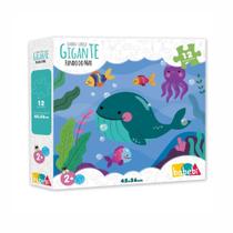 Quebra-Cabeça Gigante Fundo do Mar Brinquedo Infantil