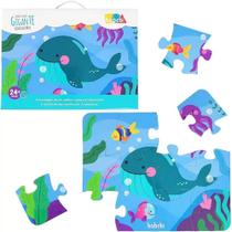 Quebra cabeça gigante fundo do mar madeira 2 anos+ 12 peças Quebra cabeça gigante fundo do mar madeira 2 anos+ 12 peças