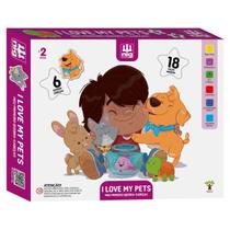 Quebra-cabeça gigante - i love my pets 30 peças - nig