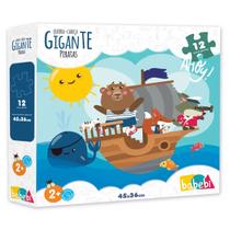 Quebra cabeça gigante piratas com 12 peças - babebi - 6026