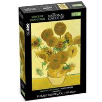 Quebra Cabeça Girassois Obra De Arte Vicent Van Gogh 500 Pçs