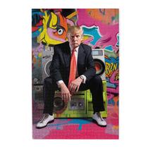 Quebra-cabeça Graffiti Trump 1000 peças para adultos e crianças Quebra-cabeça Graffiti Trump 1000 peças para adultos e crianças