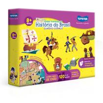 Quebra-cabeça Grandão - Mapa Ilustrado - História do Brasil - 120 pçs - 3020 - Toyster Quebra-cabeça Grandão - Mapa Ilustrado - História do Brasil - 120 pçs - 3020 - Toyster