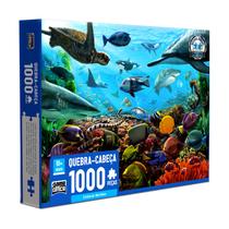 Quebra-cabeca Grande Fundo Do Mar Animais Marinhos 1000 Pecas Toyster