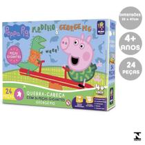 Quebra Cabeça Grande Peppa pig Mr Dino e George Pig 24 Pcs - MIMO Quebra Cabeça Grande Peppa pig Mr Dino e George Pig 24 Pcs - MIMO