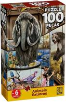Quebra-Cabeça Grow Animais Extintos com 100 Peças Ref. 04563