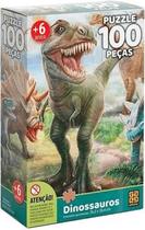 Quebra-Cabeça Grow Dinossauros com 100 Peças Ref. 02660