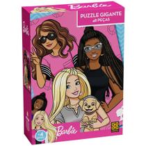 Quebra-cabeca grow puzzle gigante barbie 48 peças