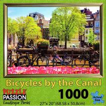 Quebra-cabeça Guoml Puzzle Passion Bicycles By The Canal 1000 unidades Quebra-cabeça Guoml Puzzle Passion Bicycles By The Canal 1000 unidades