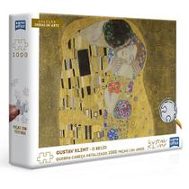 Quebra cabeca gustav klimt o beijo 1000 pecas metalizado toyster