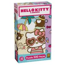 Quebra Cabeça Hello Kitty 500 Peças Grow 04678 Quebra Cabeça Hello Kitty 500 Peças Grow 04678