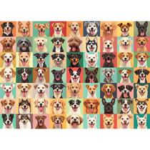 Quebra-cabeça Hiwhy Vibrant Dog Faces 1000 peças Quebra-cabeça Hiwhy Vibrant Dog Faces 1000 peças