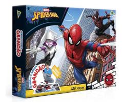 Quebra cabeça homem aranha spiderman grandão 120 peças marvel toyster original
