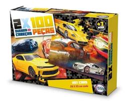 Quebra Cabeça hot cars 2 x 100 Peças cada - toia brinquedos