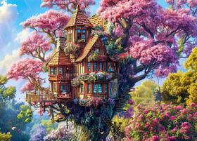 Quebra-cabeça HUADADA 1000 peças para adultos Whimsical Tree House