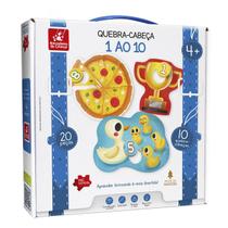Quebra-Cabeça Infantil 1 Ao 10 Brinquedo Educativo Madeira