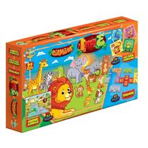 Quebra Cabeça Infantil 100 peças + Jogo da Memoria + Domino Jogos Educativos