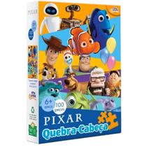 Quebra Cabeça Infantil 100 Peças Pixar Personagens - Toyster