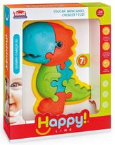 Quebra cabeça infantil 3D Happy Line Dino usual brinquedos