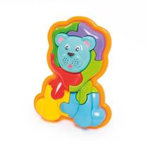 Quebra-Cabeça Infantil 3D Infantil Animal Puzzle Leão Tateti