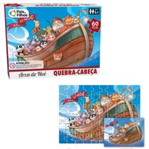 Quebra Cabeça Infantil 60 Pçs Educativo Animais Arca De Noé