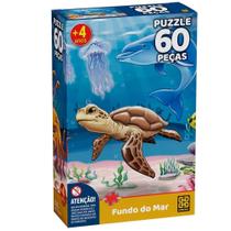 Quebra Cabeça Infantil 60 Peças - Puzzle Grow - Fundo Do Mar