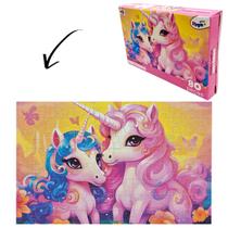 Quebra Cabeça Infantil 80 Peças Unicórnio