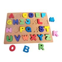 Quebra Cabeça Infantil Alfabeto Em Madeira - DM Toys
