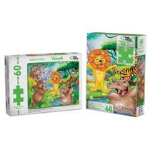 Quebra Cabeça Infantil Animais Arca De Noé 60 Peças Criança