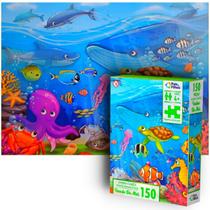 Quebra Cabeça Infantil Animais Fundo Do Mar Shark Peixe 150p Quebra Cabeça Infantil Animais Fundo Do Mar Shark Peixe 150p