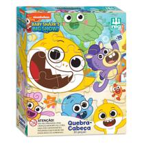 Quebra Cabeça Infantil Baby Shark 30 Peças Grandes Em Madeira