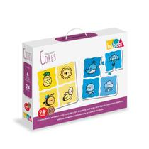 Quebra Cabeça Infantil Brinquedo Educativo Conhecendo Cores Didático Lúdico Pedagógico Jogo Cor Encaixe Madeira Peças