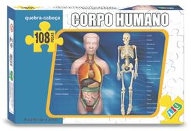 Quebra Cabeça Infantil Brinquedo Educativo Corpo Humano 108 - NIG Quebra Cabeça Infantil Brinquedo Educativo Corpo Humano 108 - NIG