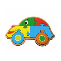Quebra-Cabeça Infantil Carro Brinquedo Educativo em MDF