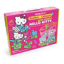 Quebra-Cabeça Infantil Colorir Hello Kitty e Canetinha 72pçs - Leo&Leo