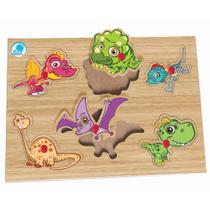 Quebra-Cabeça Infantil com Pinos - Dinos Quebra-Cabeça Infantil com Pinos - Dinos