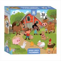 Quebra-Cabeça Infantil de Madeira Fazendinha com 30 Peças - Nig Quebra-Cabeça Infantil de Madeira Fazendinha com 30 Peças - Nig