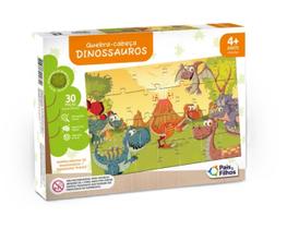 Quebra Cabeça Infantil Dinossauros 30 Pçs Mdf Pais E Filhos