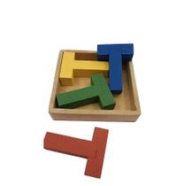 Quebra cabeça infantil educativo 4 T coloridos Quebra cabeça infantil educativo 4 T coloridos