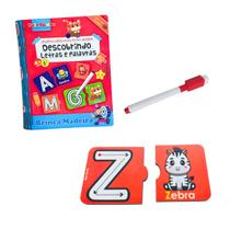 Quebra cabeça Infantil Escreva e Apague Letras e Palavras Brinquedos Educativos Alfabetização Escolar Bate Bumbo Criança 4 anos Quebra cabeça Infantil Escreva e Apague Letras e Palavras Brinquedos Educativos Alfabetização Escolar Bate Bumbo Criança 4 anos