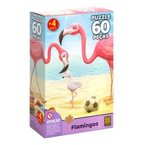 Quebra Cabeça Infantil Flamingos 60 Peças - Grow