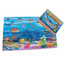 Quebra-Cabeça Infantil Gigante Fundo do Mar 12 peças