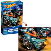 Quebra Cabeça Infantil Hot Wheels Puzzle 60 Peças Grow