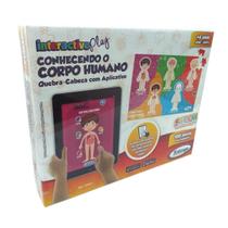 Quebra cabeça Infantil Interactive Play Conhecendo o Corpo Humano Brinquedos Educativos Madeira Xalingo 6 anos